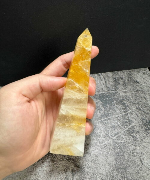 BGH8 - Trụ đá Golden Healer Brazil trên tay