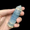Trên tay trụ Lemurian Aquatine Calcite LBO1 2