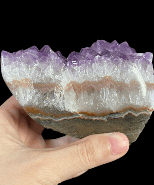 Amethyst cut base (Brazil) 830g 106x82mm - AMCB17 1