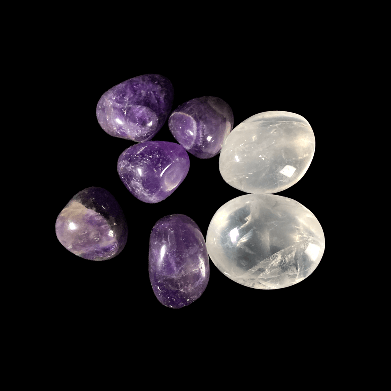 Amethyst kết hợp với Clear Quartz