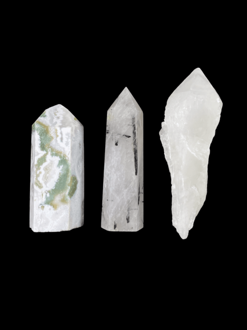 Combo Mix Moss Agate, Tourmalinated Quartz, Snowy Quartz 181g - MIX3