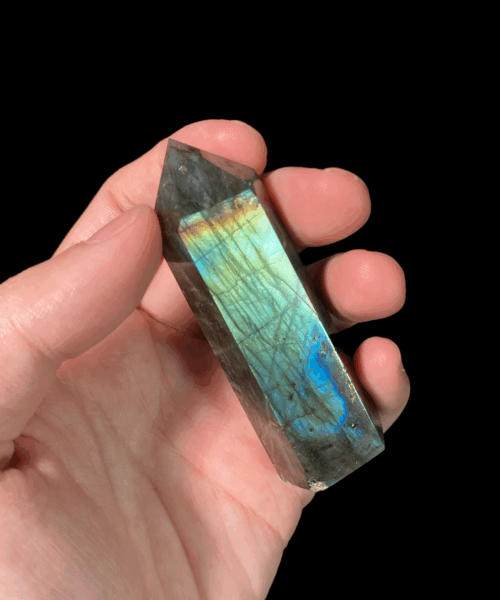 Trụ đá Xà cừ Labradorite 75g 76x26mm - LAB4 2
