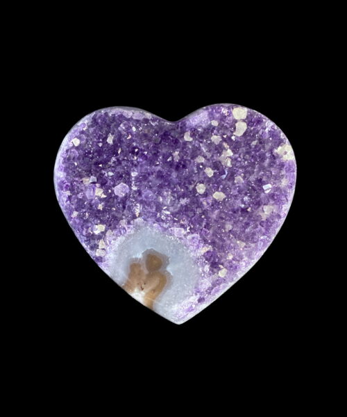 Amethyst Heart (Uruguay) 177g 82x74mm - UAH1 1
