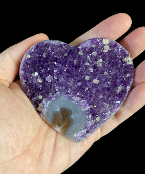 Amethyst Heart (Uruguay) 177g 82x74mm - UAH1 2