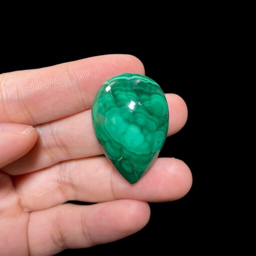 Đá Lông Công hình giọt nước (Malachite drop) 16.2g 34x23x10mm - MAL10 1