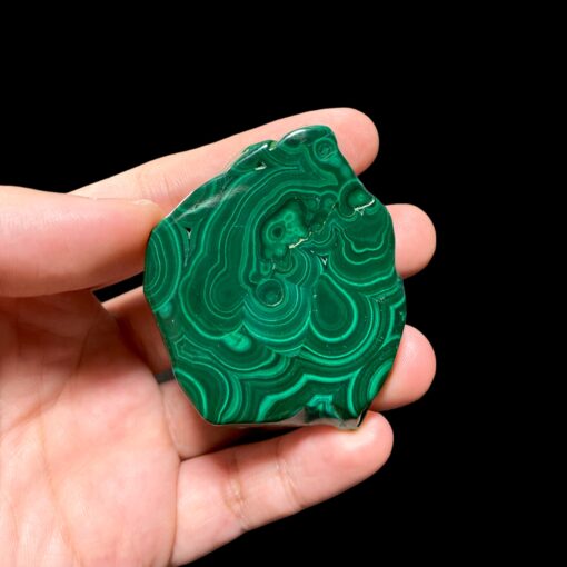 Mảnh đá Lông Công (Malachite slice) 51g 57x7mm - MAL8 11