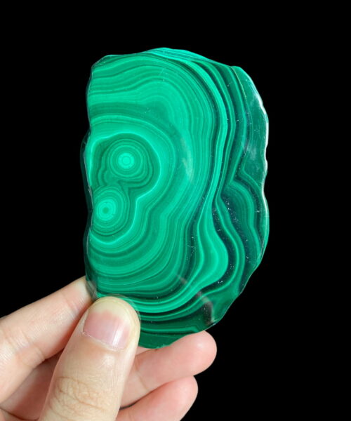 Mảnh đá Lông công (Malachite slice) 103g 90x7mm - MAL6 2