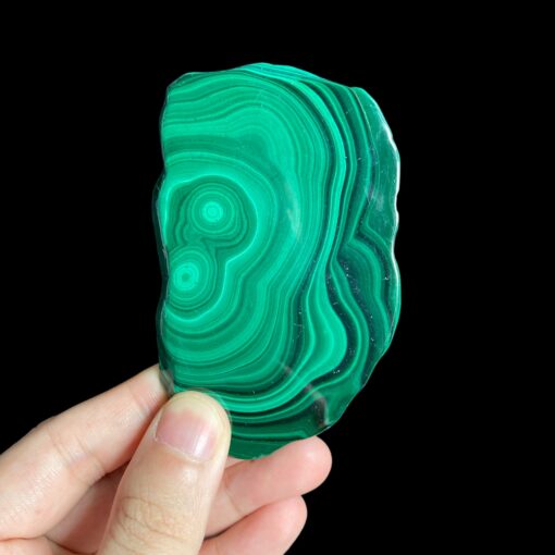 Mảnh đá Lông công (Malachite slice) 103g 90x7mm - MAL6 2