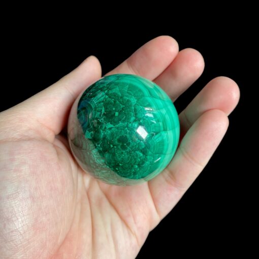 Quả cầu đá Lông công (Malachite sphere) 267g 51mm - MAL4 1