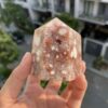 Trụ đá Mã não Hoa anh đào Flower Agate 4